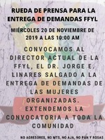 Rueda de prensa para la entrega de demandas FFyL